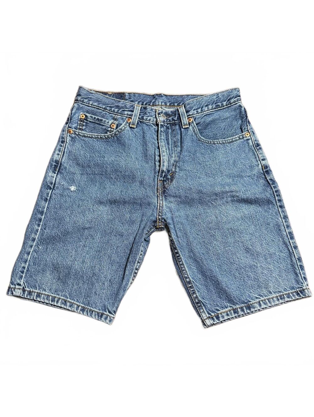 Levi's Mens 505 Regular Fit Blue Denim Jean Shorts Jorts 31 Waist 9" Inseam